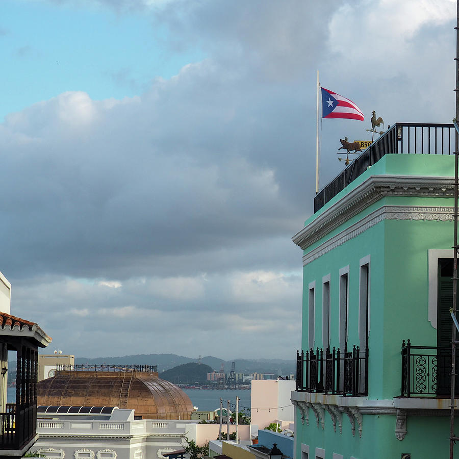 Puerto Rico flag Photograph by Grey Coopre