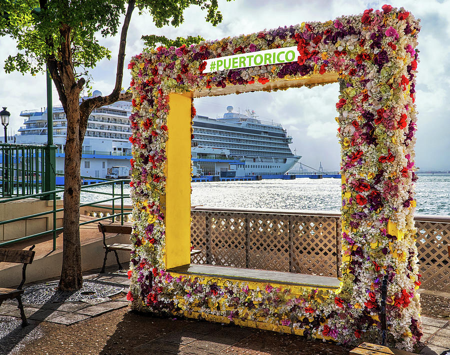 Puerto Rico Hastag Photo Opportunity at San Juan Cruise Ship Port Photograph by Phil Cardamone