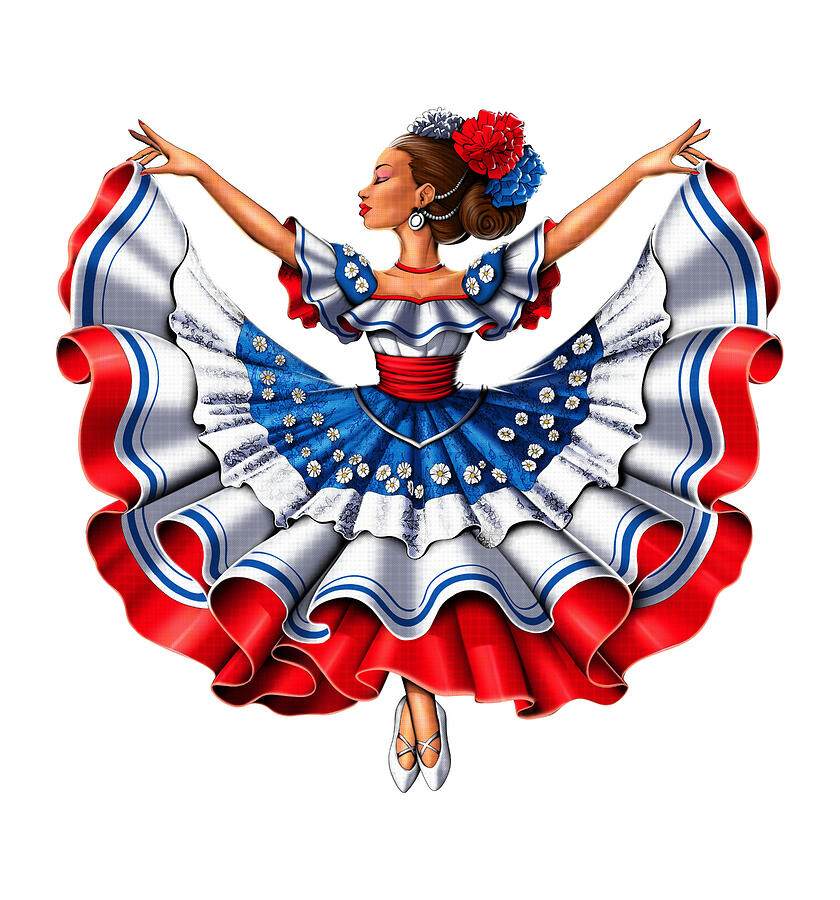 Puerto Rico Traditional Dancer Digital Art by Nikolay Todorov - Fine ...