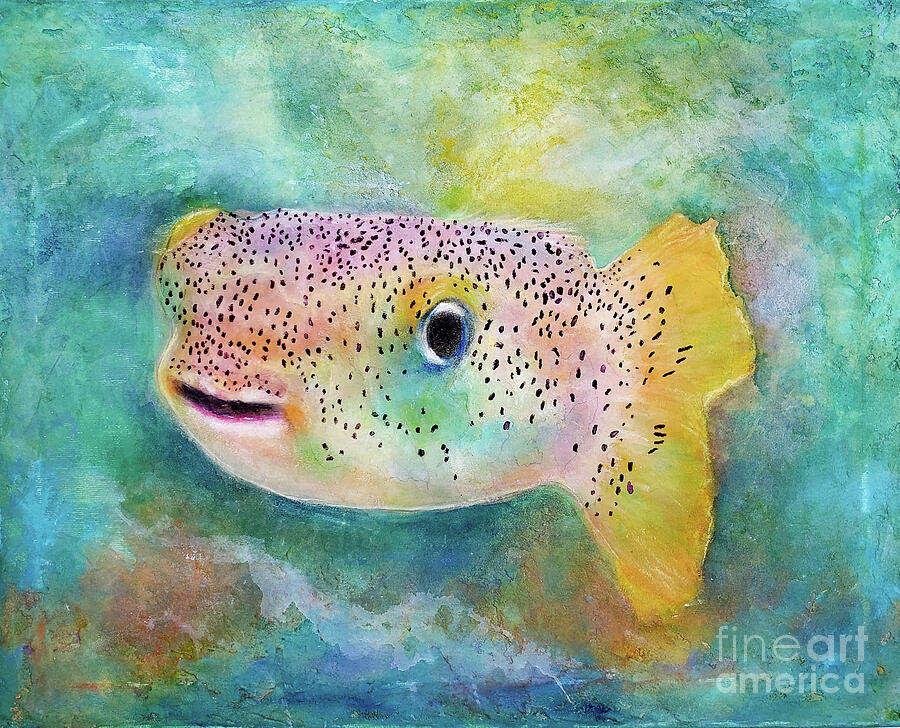 Pufferfish Painting by Janet Immordino