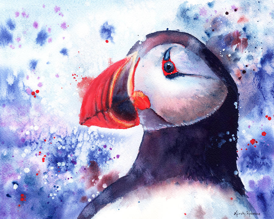 Puffin Painting - Puffin by Kirsty Rebecca