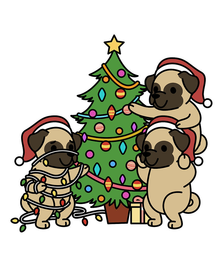 Pug Christmas Tree 