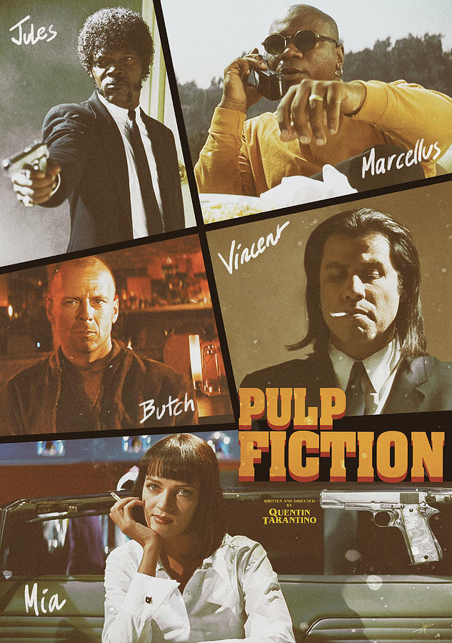 Pulp Fiction artwork Digital Art by Benjamin Dupont - Fine Art America