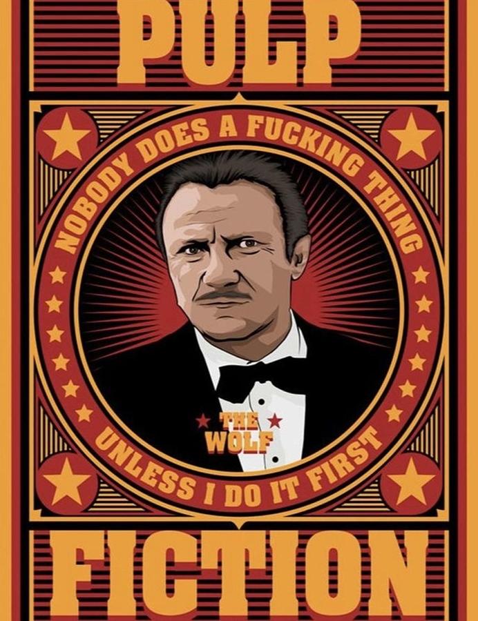 Pulp Fiction Mr Wolf Poster Digital Art By Joshua Williams Fine Art America 