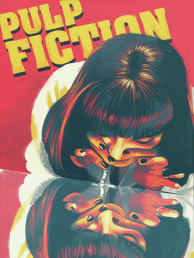 Pulp Fiction Quentin Tarantino Vintage Retro Digital Art by Michelle ...