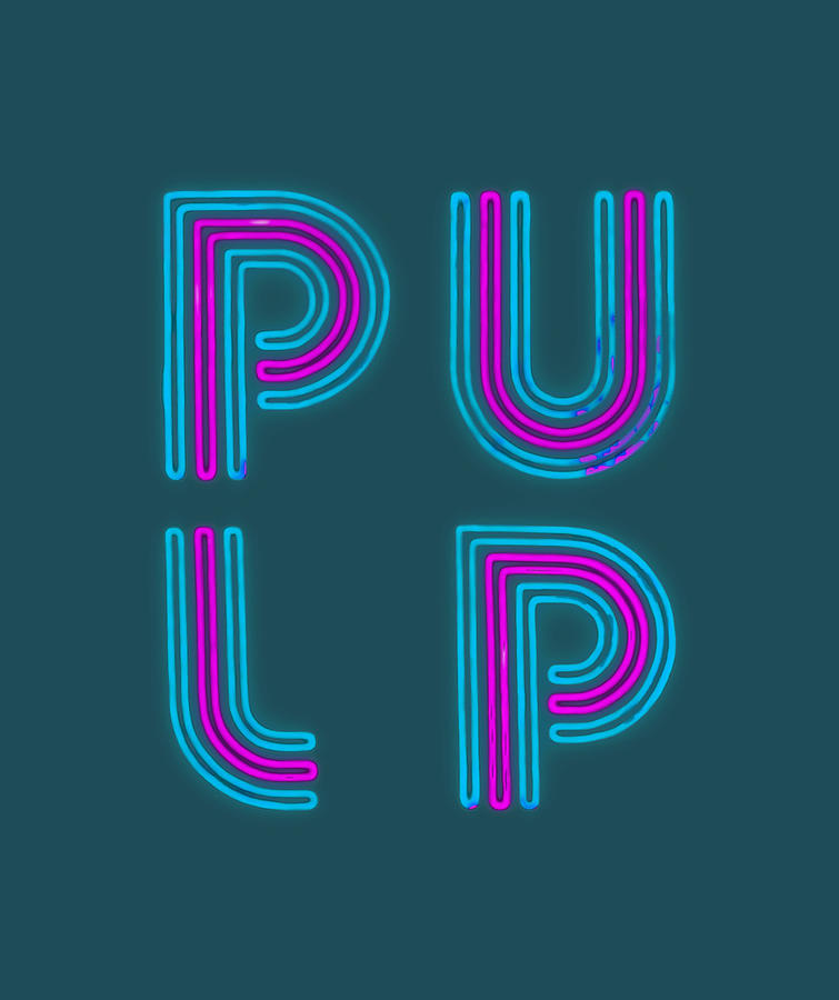 Pulp Neon Logo Classic TShirt Painting by Mike Allen | Pixels