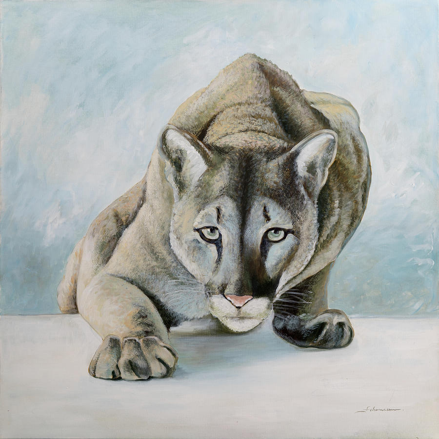 Puma Painting by Uwe Fehrmann
