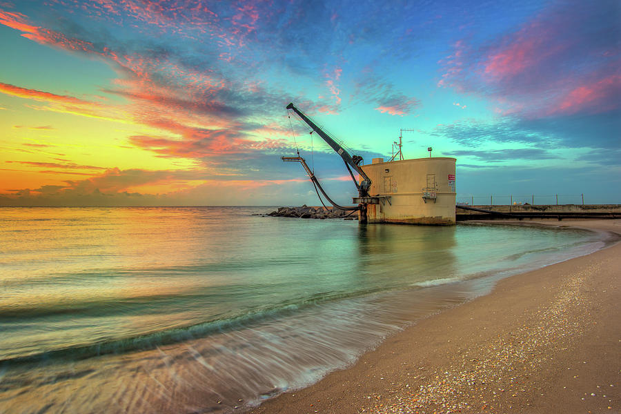 Pumphouse at Sunrise Palm Beach Inlet Singer Island Florida Photograph by Kim Seng