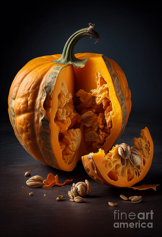 Pumpkin Mixed Media by Binka Kirova