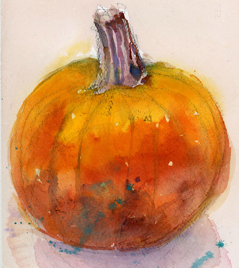 Pumpkin Painting - Pumpkin by Dorrie Rifkin