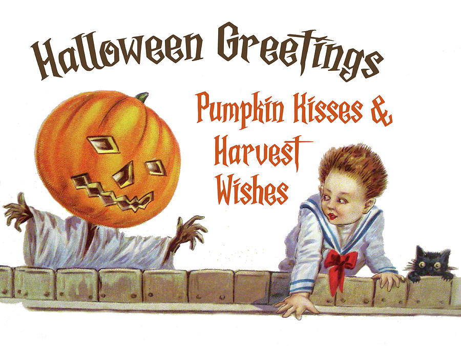Pumpkin Kisses and Harvest Wishes Digital Art by Long Shot