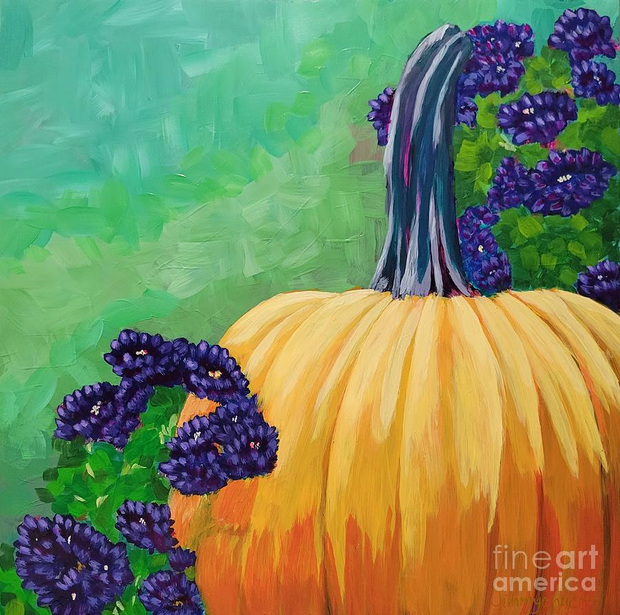 Pumpkin Muse Painting by Jimmy Chuck Smith