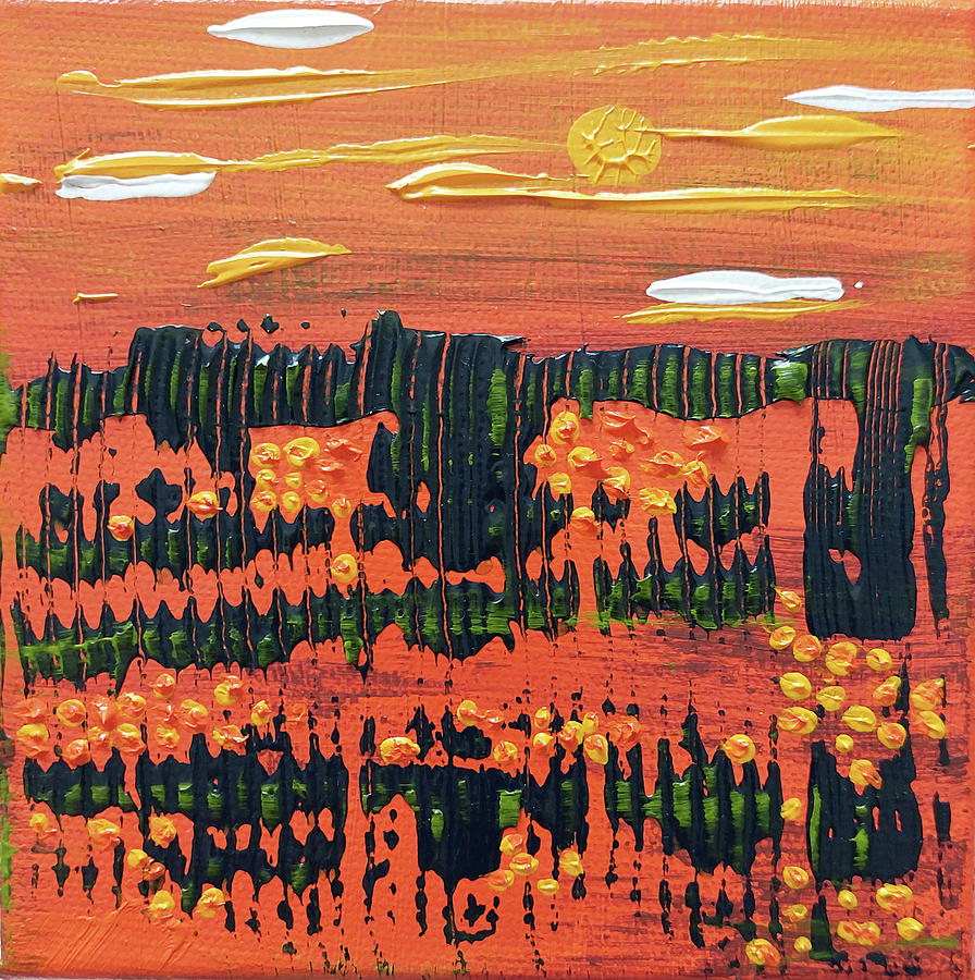 Pumpkin Patch Painting by Diana Hrabosky