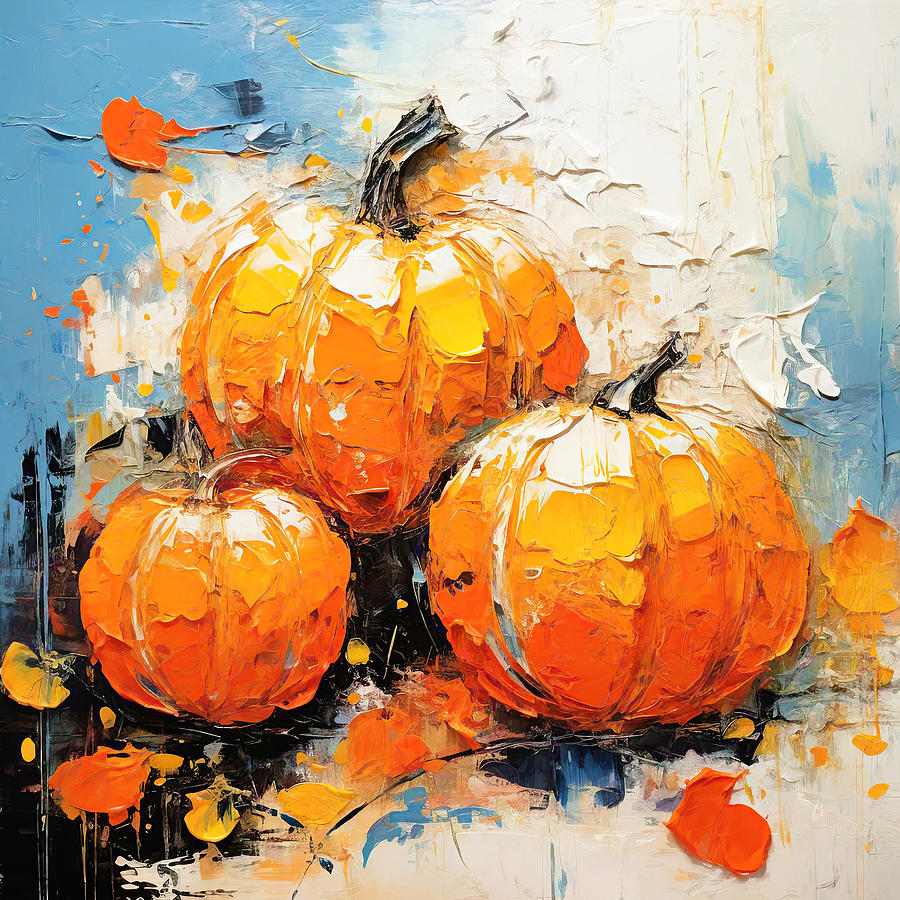 Pumpkin Patch Painting by Lisa S Baker - Fine Art America