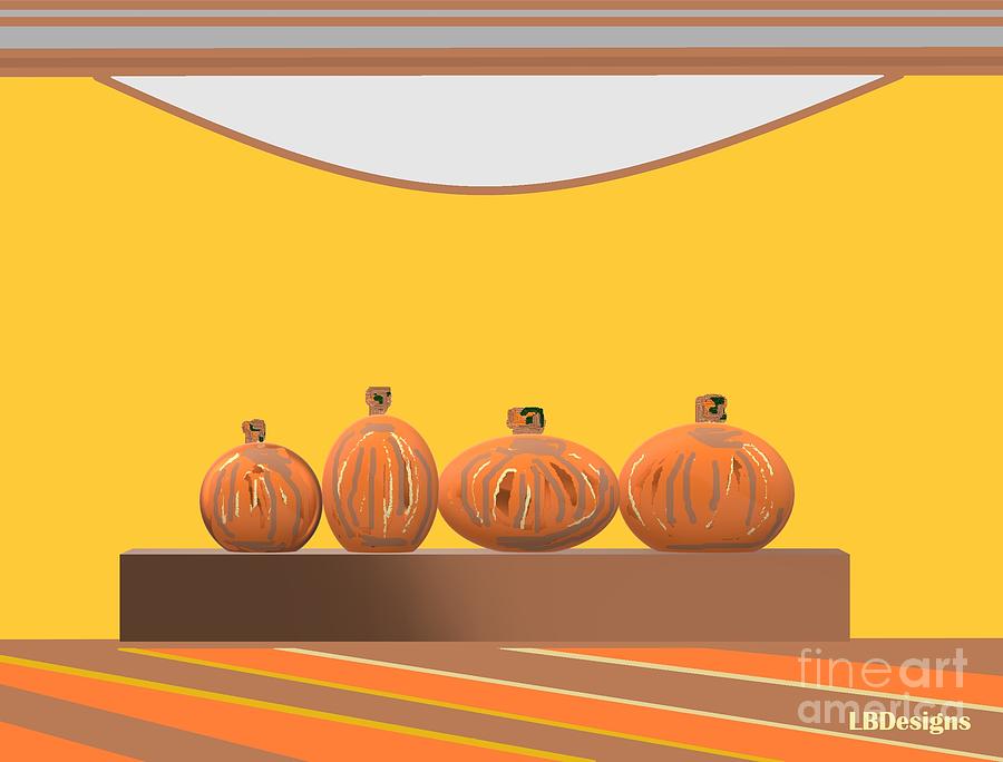 Pumpkin Pottery  Digital Art by LBDesigns