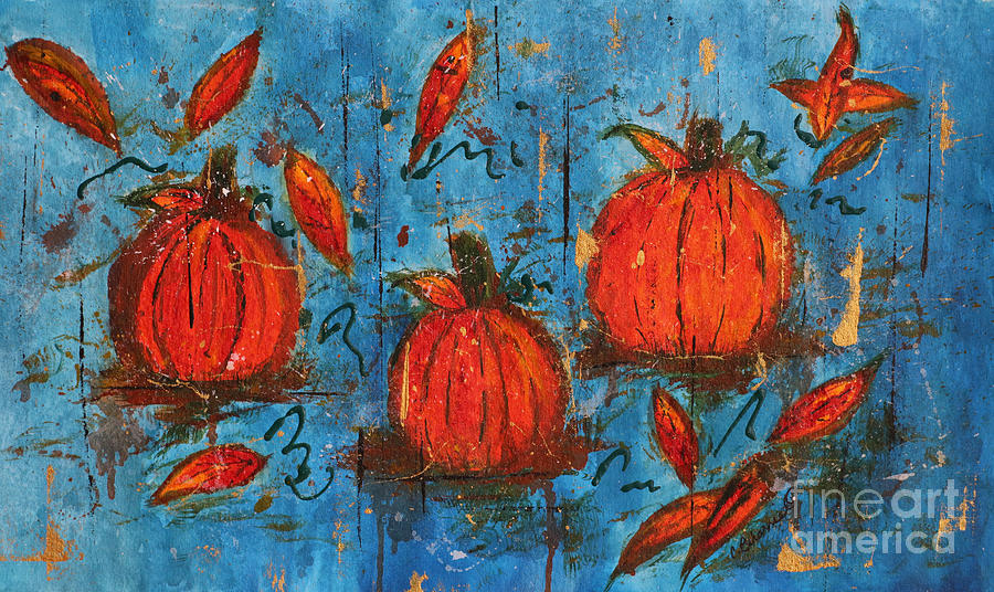 Pumpkin Season Painting by Cathy Beharriell