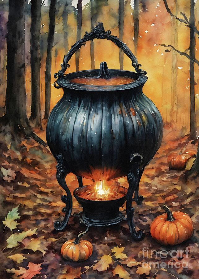 Fall Painting - Pumpkin Soup by Lyra OBrien