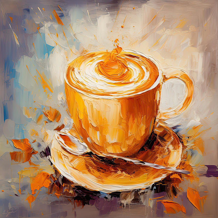 Pumpkin Spice Latte Painting by Lourry Legarde
