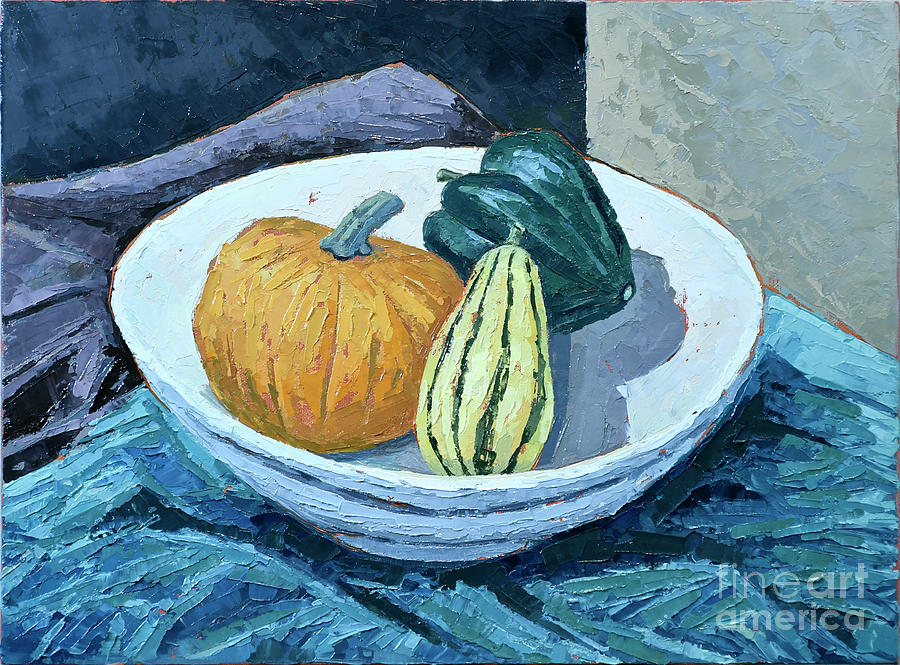 Pumpkin Still-Life Painting by PJ Kirk