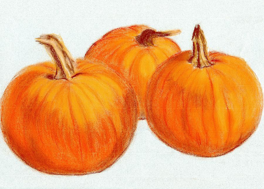 Pumpkins Pastel by Francine Rondeau