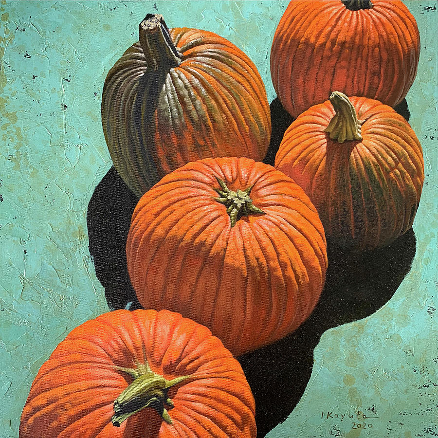 Pumpkins Painting by Inesa Kayuta - Fine Art America