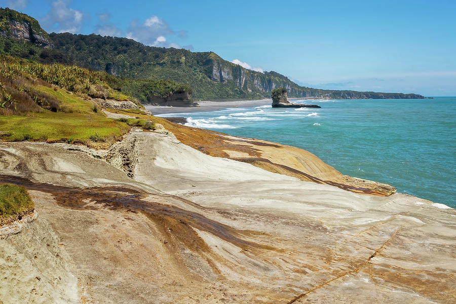 Landscape Photograph - Punakaiki Coastline New Zealand by Joan Carroll