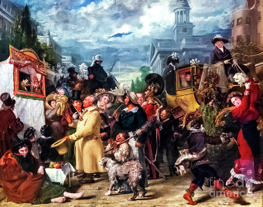 Punch or May Day by Benjamin Robert Haydon 1829 Painting by Benjamin Robert Haydon