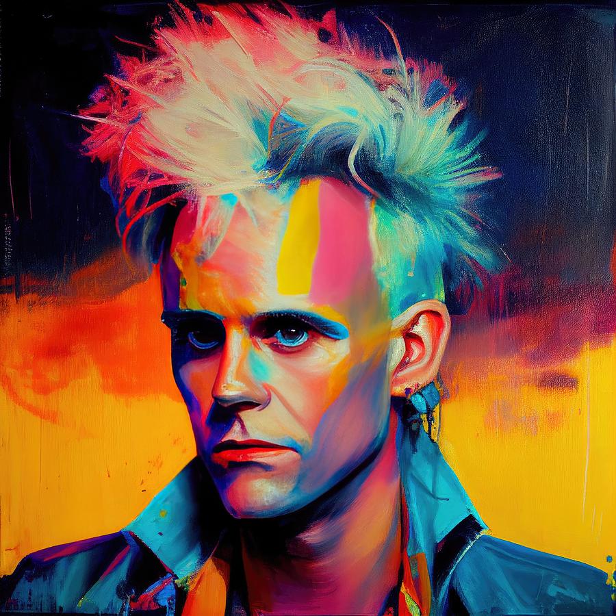 Punk in the 80s No.1 Painting by World of Abstracts - Pixels