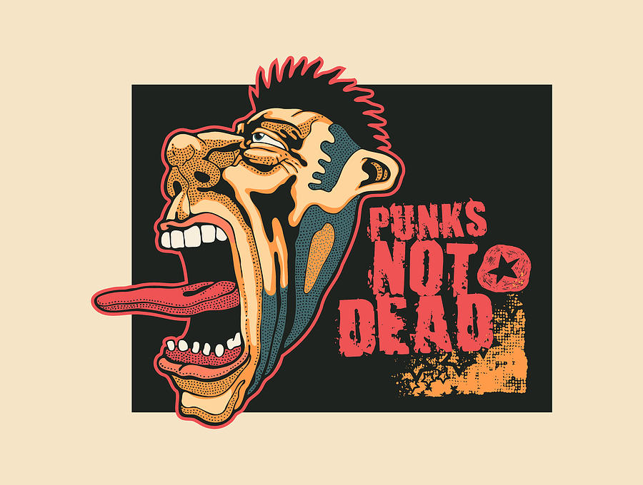 Punk Not Dead Drawing By Jumpingsack