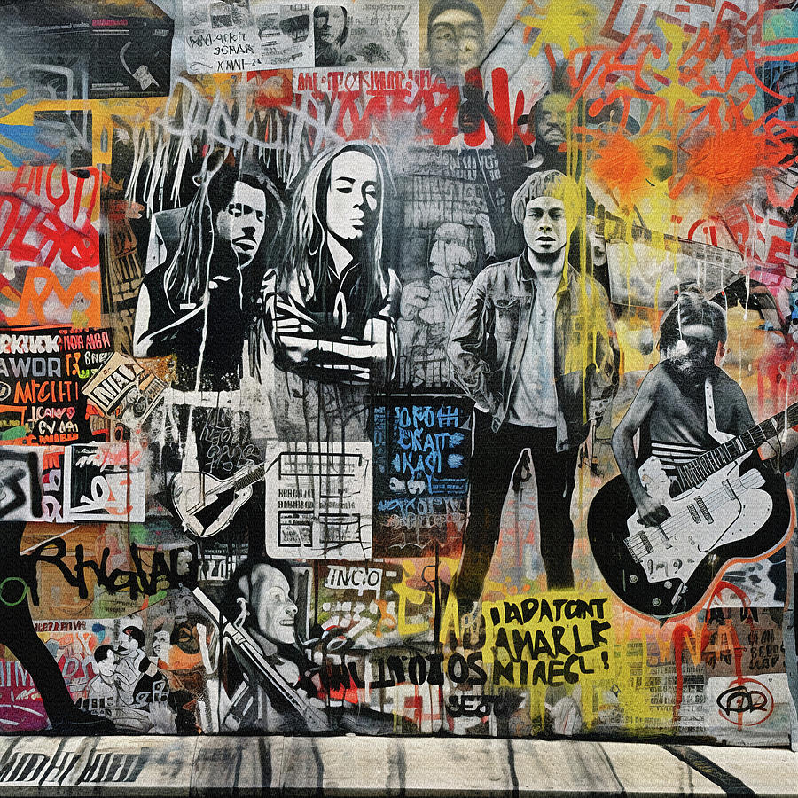 Punk rock urban wall art. Digital Art by Paulo Silveira - Fine Art America