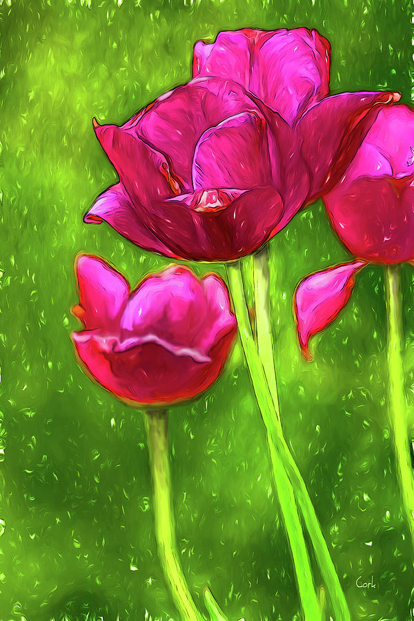 Punk Tulips Digital Art by Terry Cork