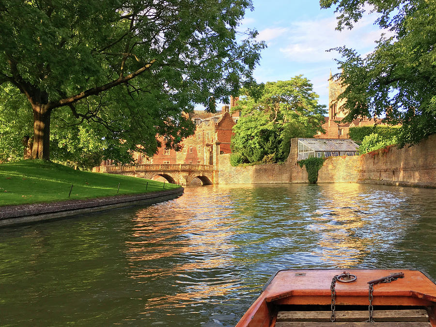 Punting on River Cam Photograph by Jean Noren