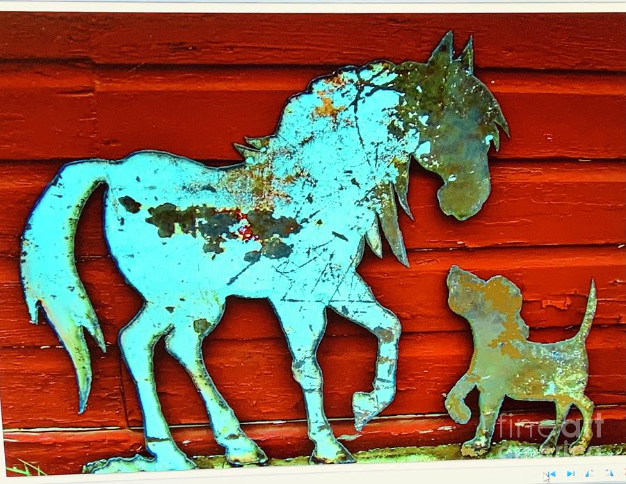 Pup and Pony 1 Photograph by Larry Campbell