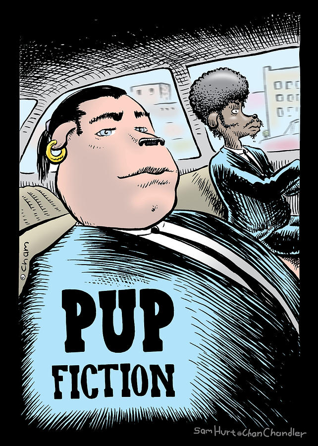 Pulp Fiction Digital Art - Pup Fiction by Sam Hurt