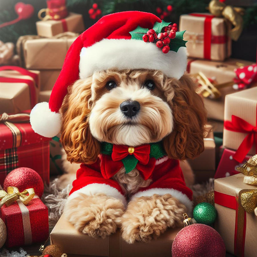 Puppy Cockapoo Christmas Photograph By Tilly Williams - Fine Art America