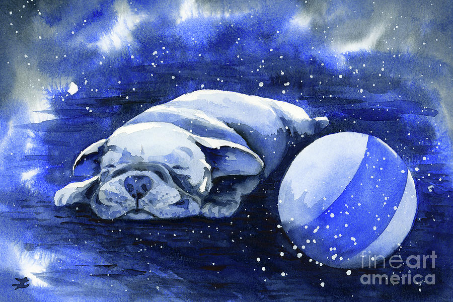 Puppy Dreams Painting by Zaira Dzhaubaeva