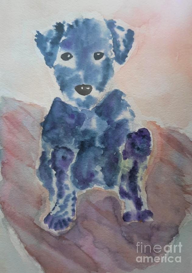 Puppy Painting by L A Feldstein