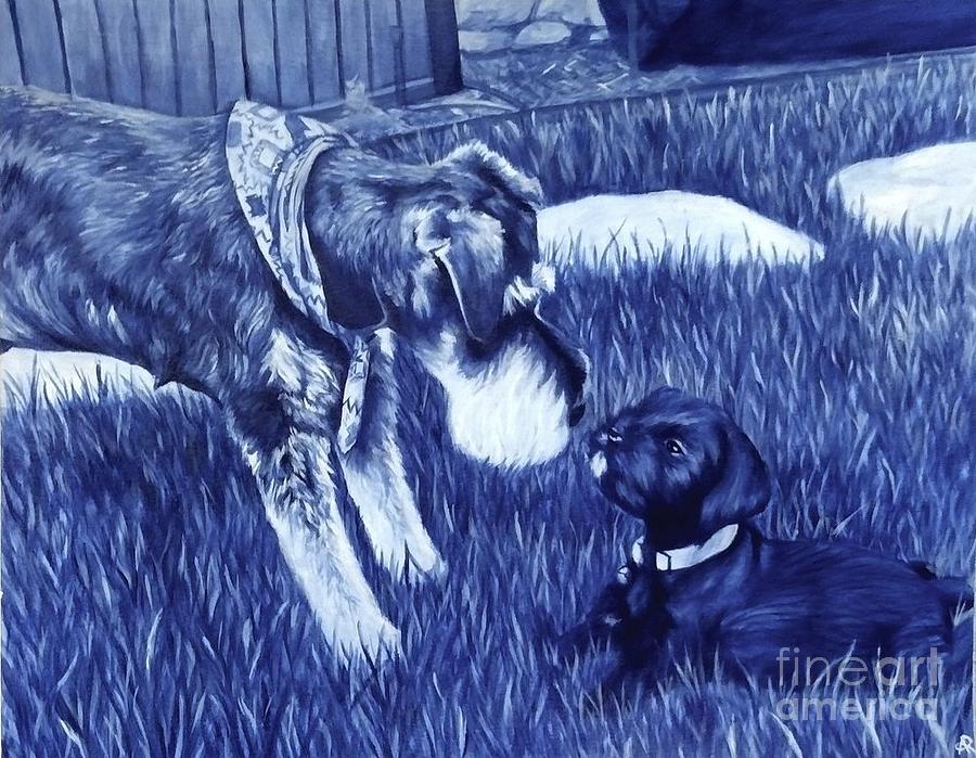 Puppy Love Painting by Alissa Schneider