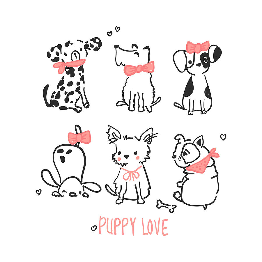 Puppy Love Drawing by Beautify My Walls