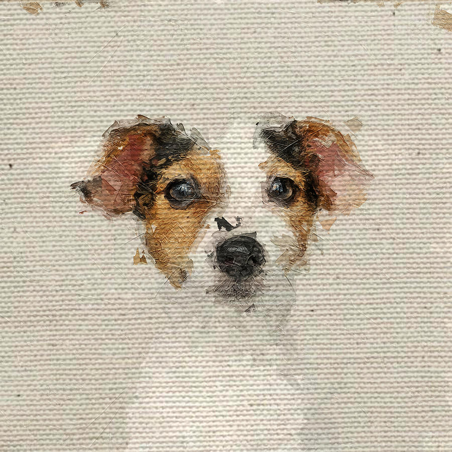 Puppy Portrait Digital Art by Eagle A | Pixels