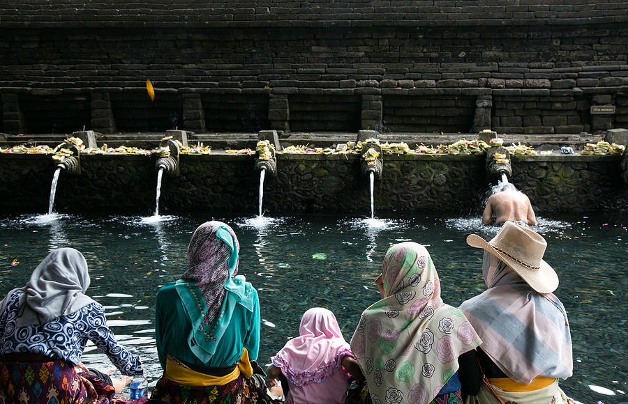 Pura Tirta Empul, a holy water spring in Ubud, Bali Photograph by Kulliprashant