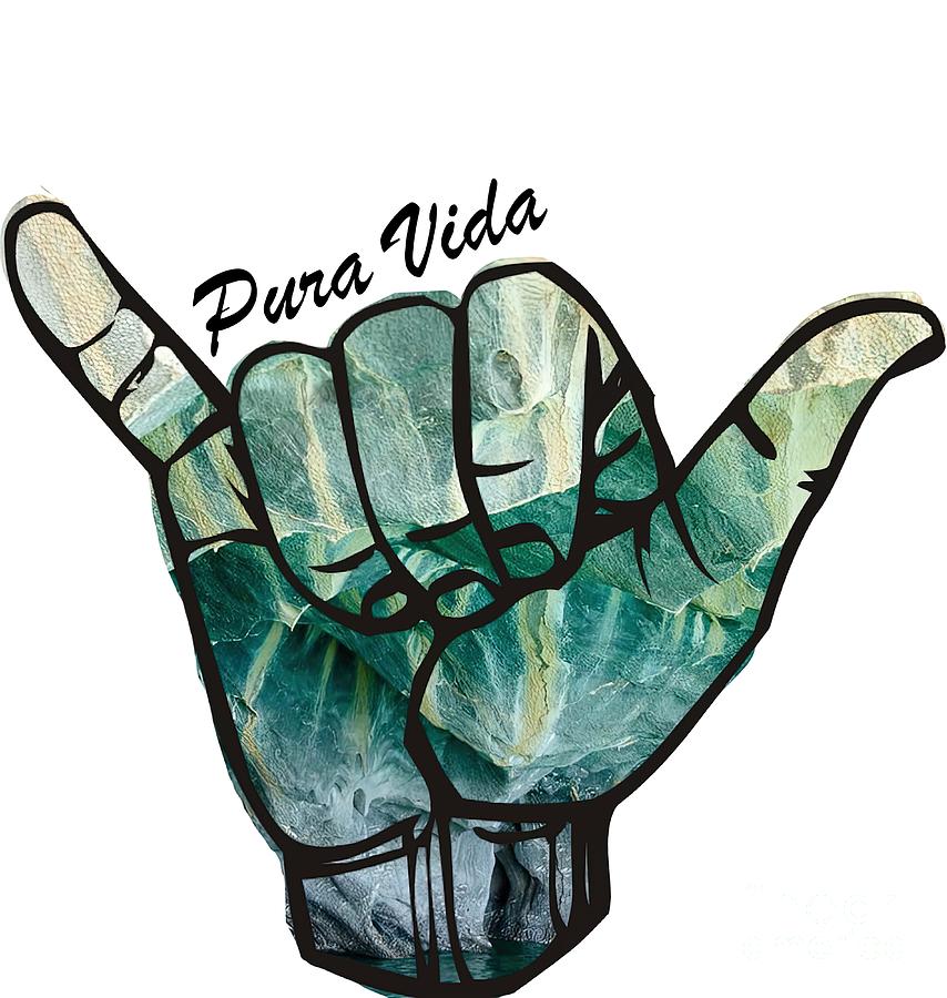 Pura Vida blue shaka Painting by Tara Anderson Fine Art America