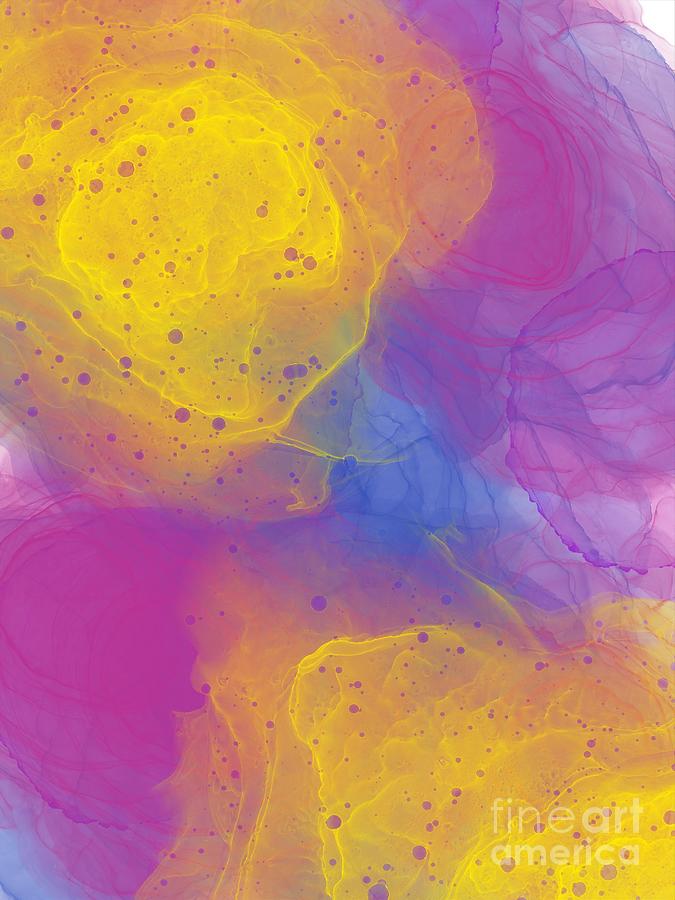 Purange - Artistic Colorful Abstract Liquid Watercolor Digital Art Digital Art by Sambel Pedes