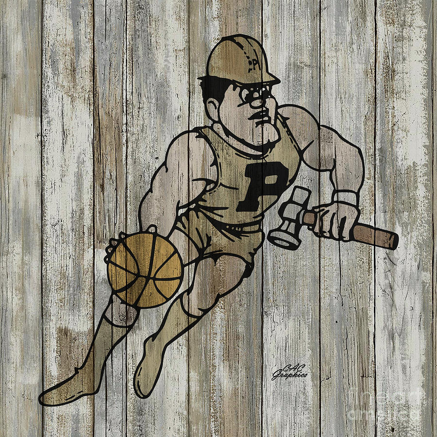Purdue Pete Basketball Digital Art by CAC Graphics