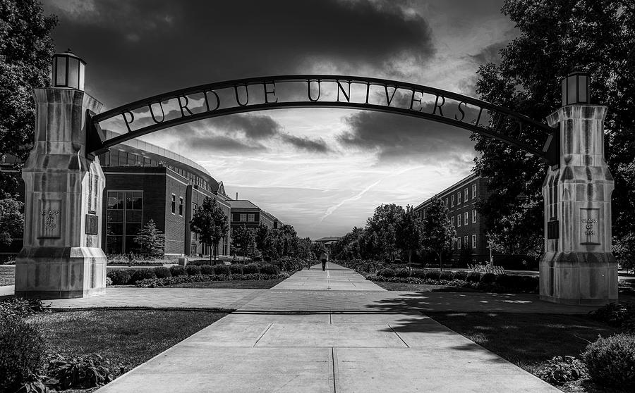 Purdue University Arched Entryway At Dusk Photograph by Mountain Dreams