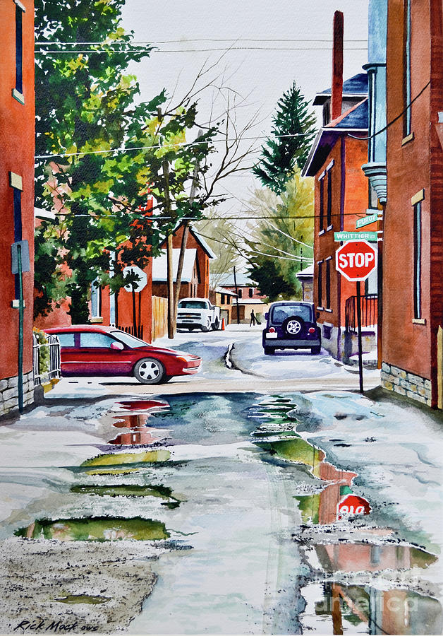Purdy Puddles Painting by Rick Mock
