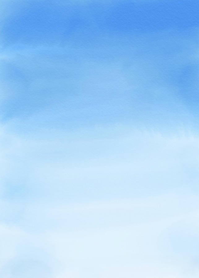 Pure And Pristine - Minimal Abstract Painting - Blue And White Digital Art