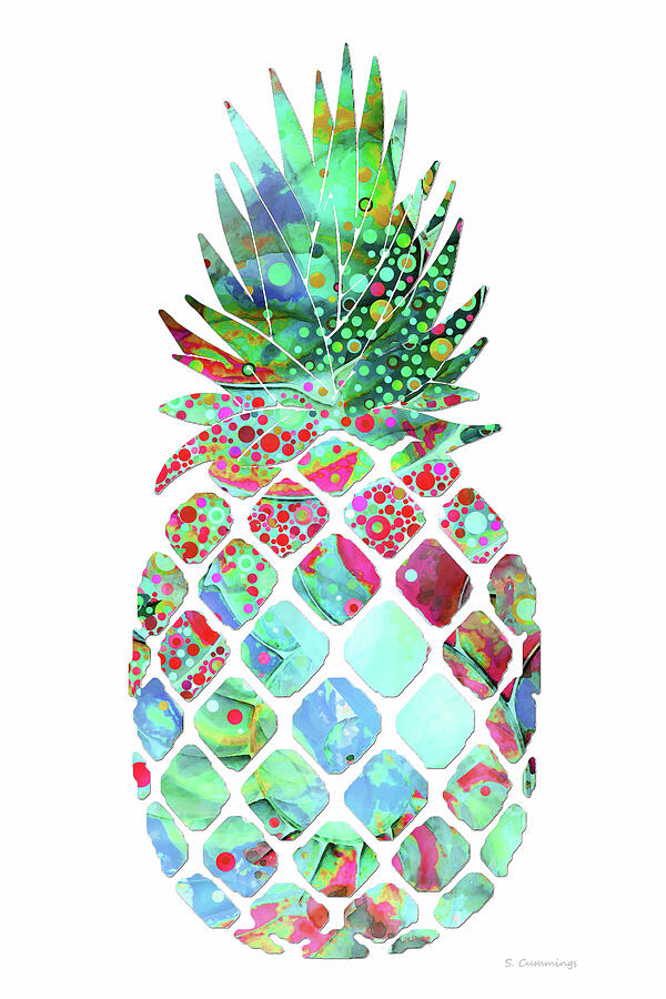 Pure Enchantment Pineapple Art Painting by Sharon Cummings Pure Enchantment Pineapple Art Painting by Sharon Cummings