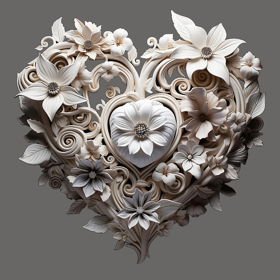 Flower Digital Art - Pure Heart by TwoMoons AndSun
