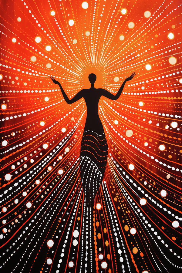 Pure Joy and Energy 01 Woman Silhouette Digital Art by Matthias Hauser